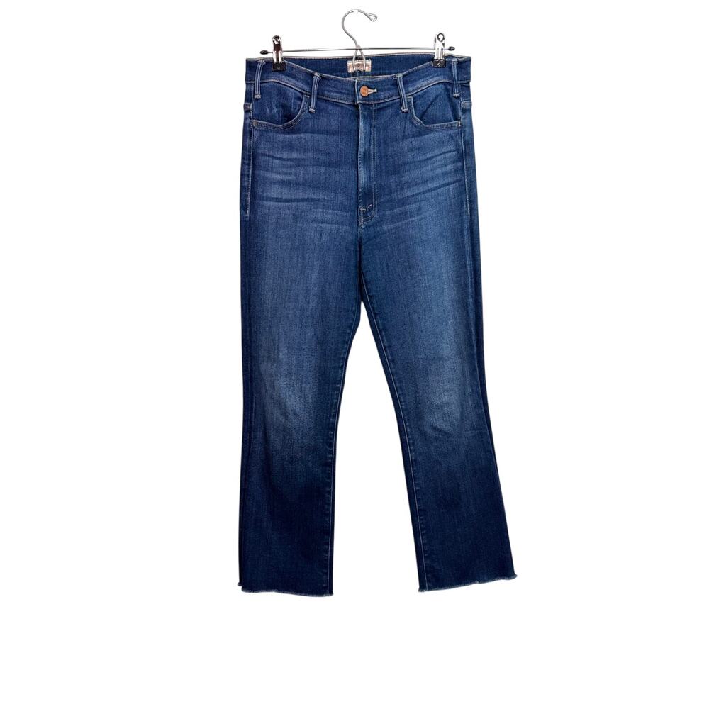 Mother The Hustler Ankle Fray Jeans Home Movies wash raw hem Sz 30
